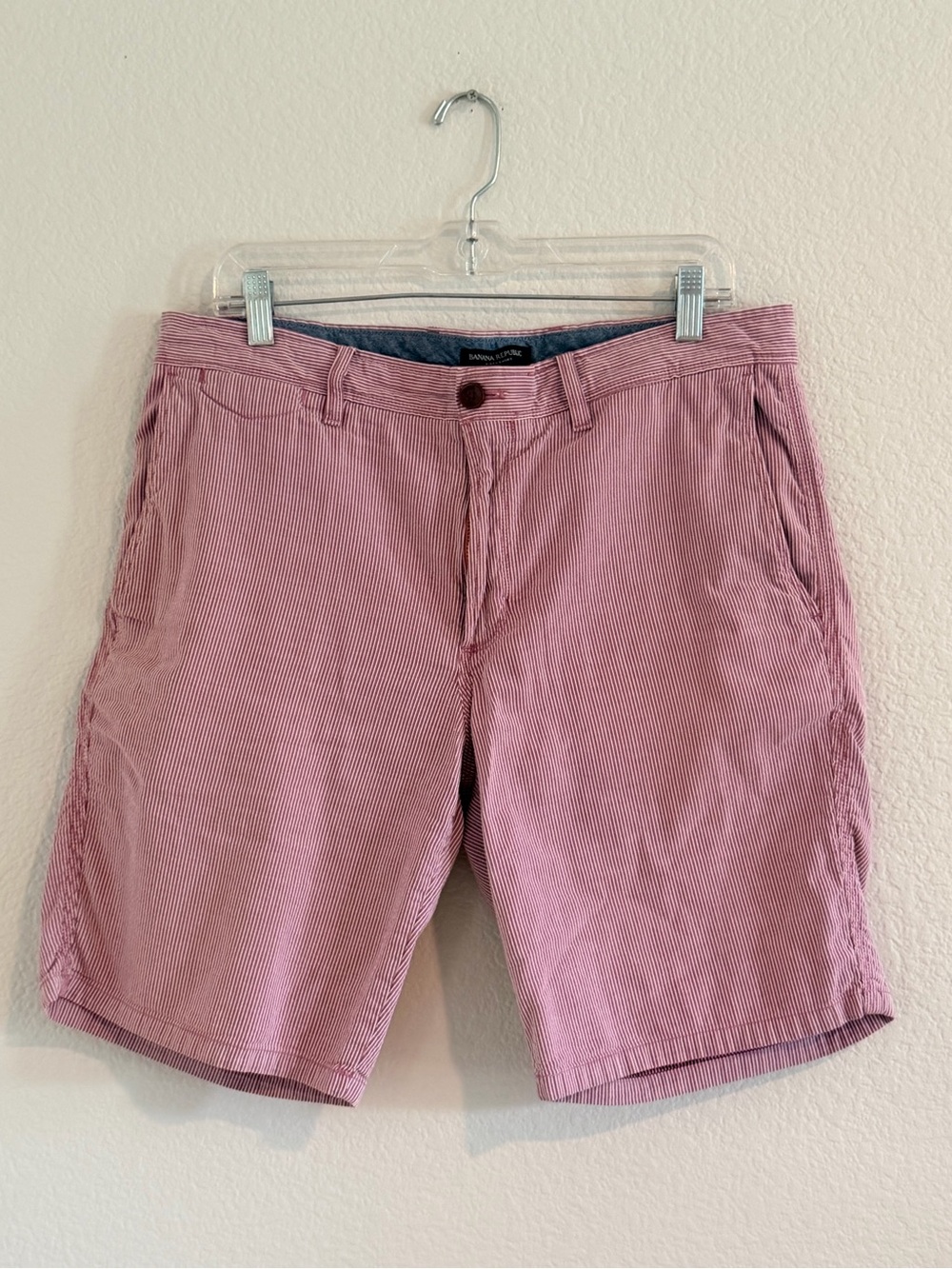Banana Republic Pink Seersucker Shorts